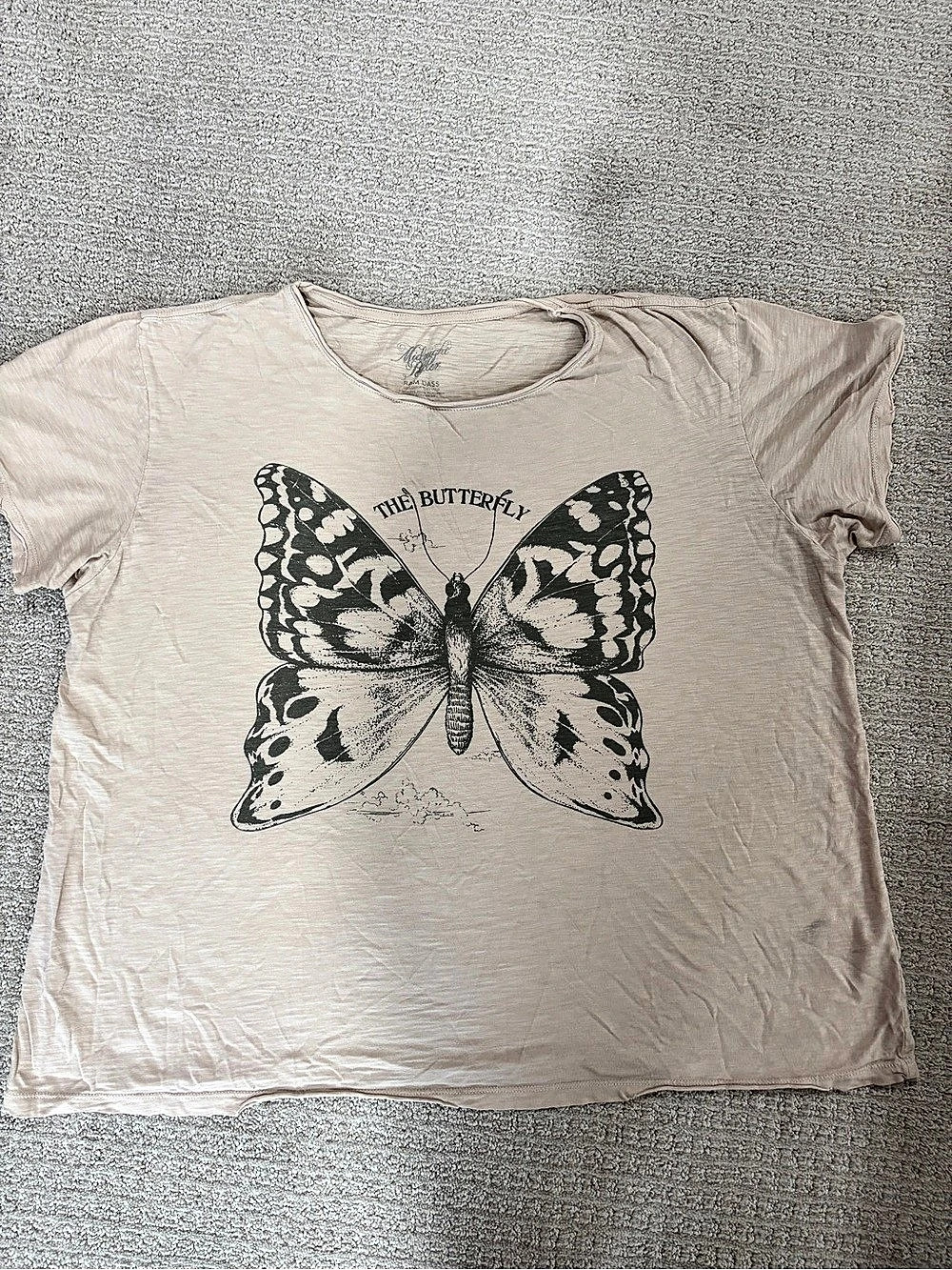 Free People The Butterfly Graphic Tee Pink Size Medium